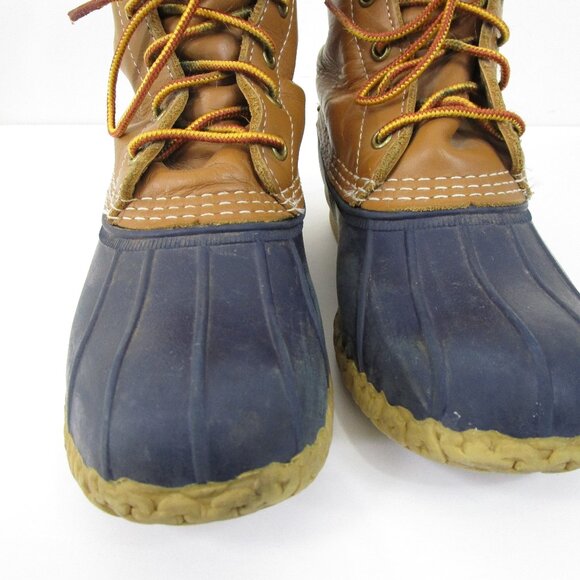 Vintage LL Bean Duck Boots Womens US Size 7 Shoes Muck  Vintage L.L. Bean Womens Vintage Bean Boots Rubber Leather Lace Up Duck Boots 8